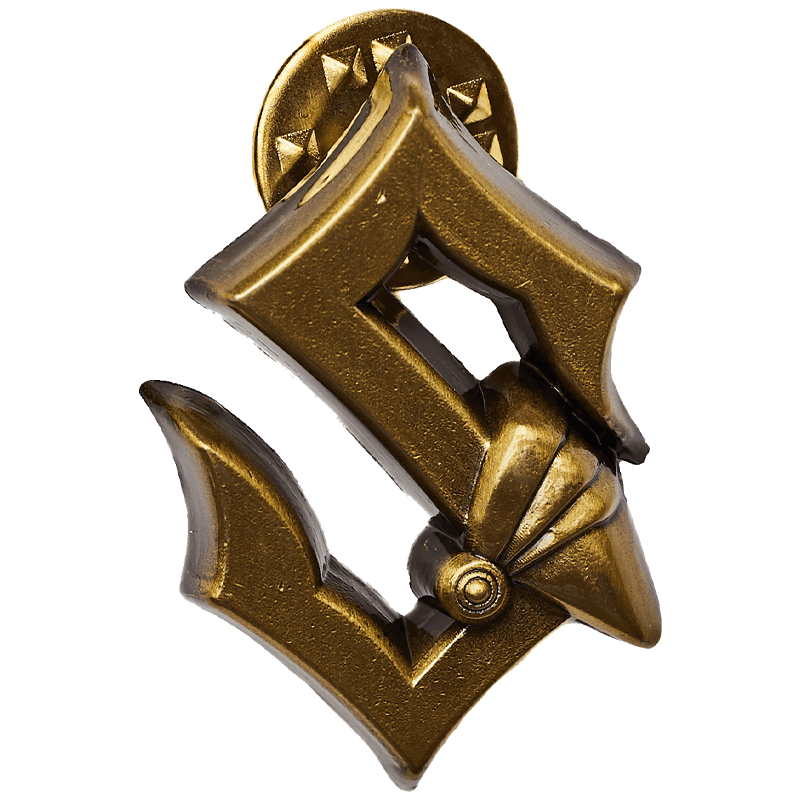 Gold metallic pin Sabaton