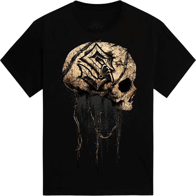 Barbed Skull Sabaton T-shirt Frontside