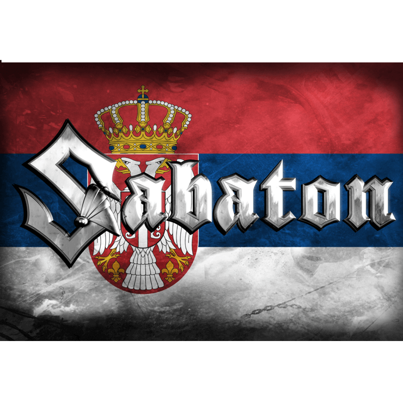 Serbia Sabaton Logo Flag