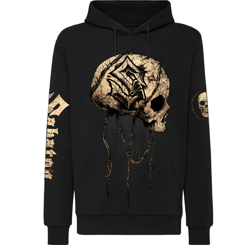 Barbed Skull Sabaton Non-zip Hoodie Frontside