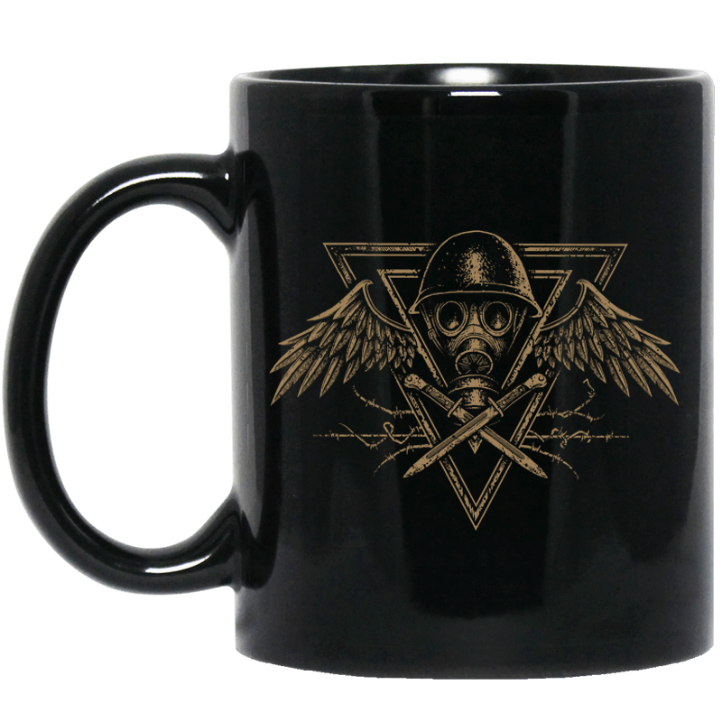 Poison Gas Black Sabaton Mug Rightside with a Box side