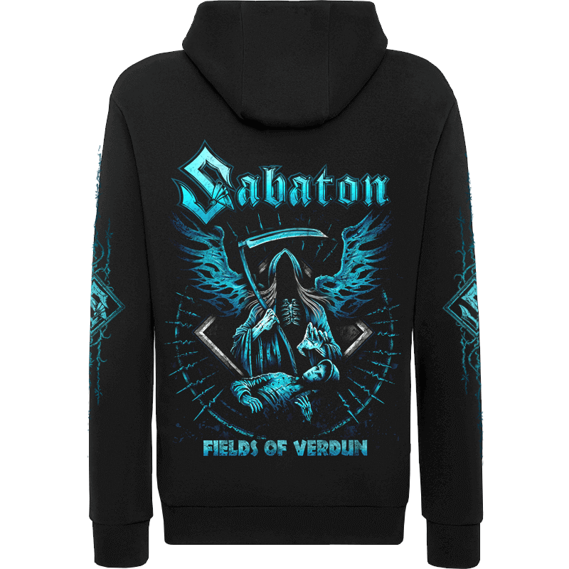 Fields Of Verdun Sabaton Zip Hoodie Backside