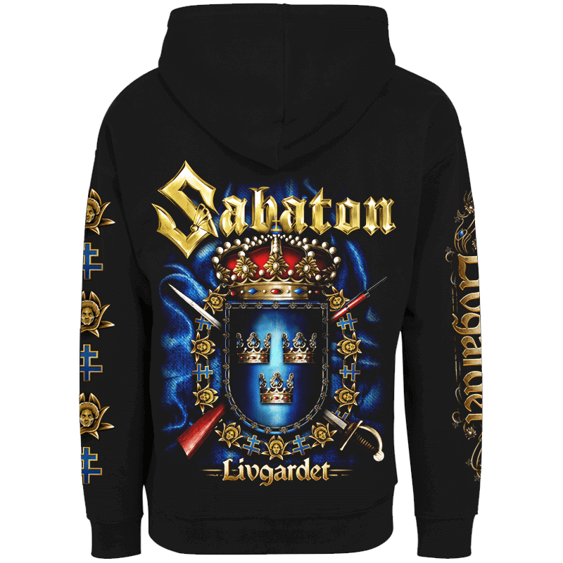 Livgardet Sabaton Zip Hoodie Backside