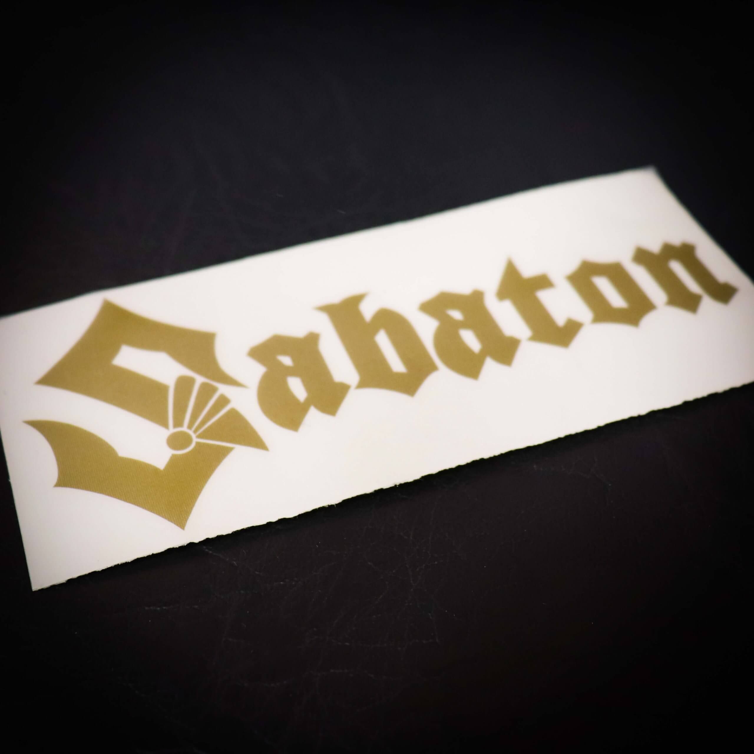 gold car sticker