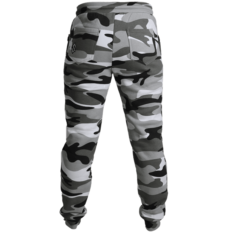 Winter Camo Jogging Pants back J21089